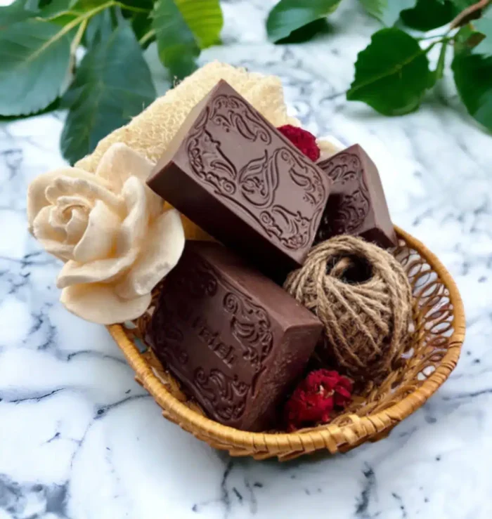 Natural Frankincense Soap Set in a Wooden Box – ( 3pcs – 125G each)